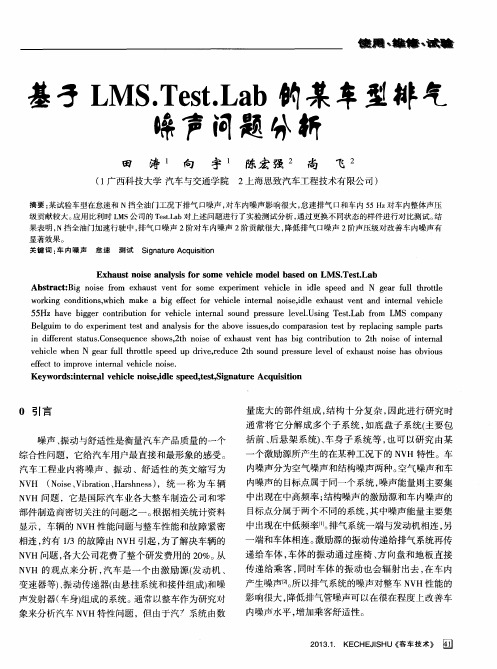 基于LMS.Test.Lab的某车型排气噪声问题分析