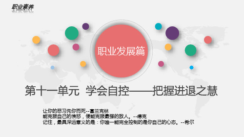 《职业素养》第11单元 学会自控