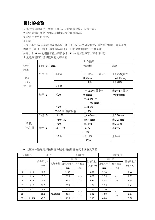 无缝钢管的检验