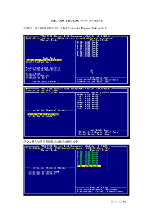 DELL_R210(S100-S300)阵列卡设置教程