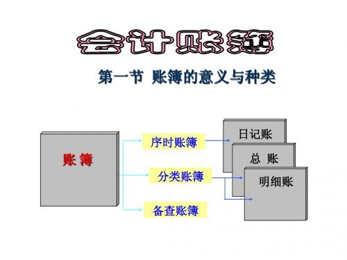 第七章    会计账簿