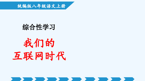 综合性学习：我们的互联网时代(教学课件)-八年级语文上册统编版)