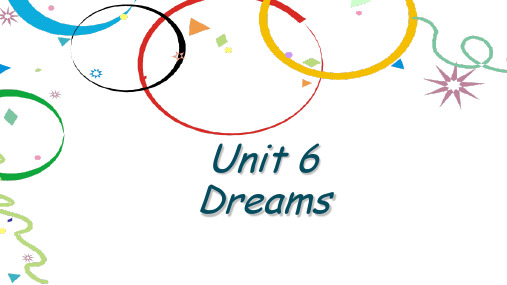 Unit 6 Dreams 系列课件  外研版Join in 五年级上册第六单元课件