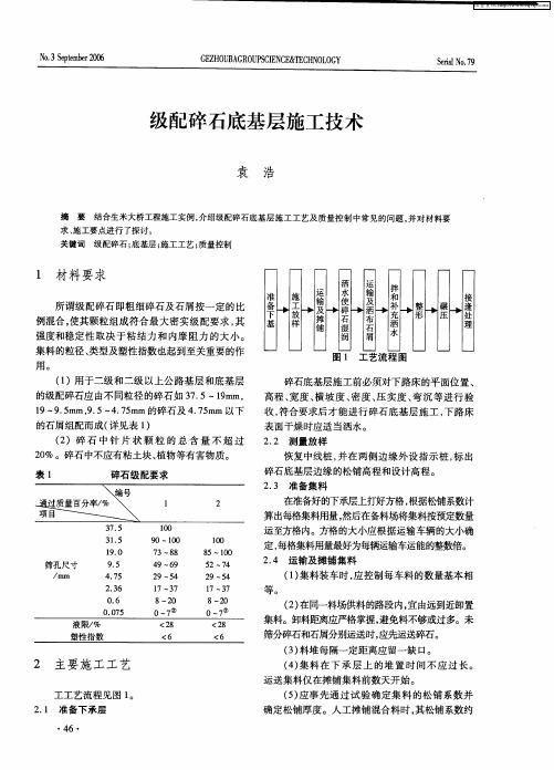 级配碎石底基层施工技术