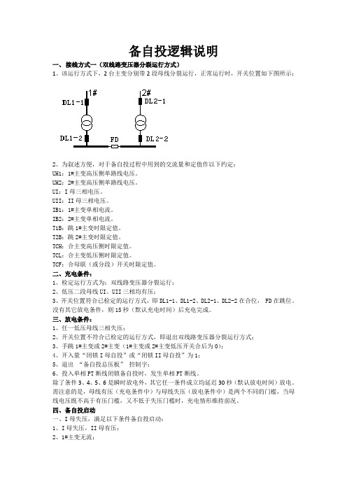 备自投逻辑说明