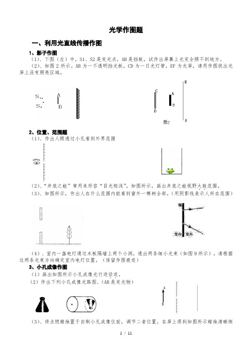 初中物理光学作图题