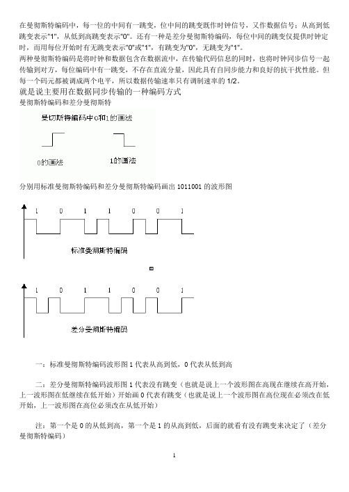 曼彻斯特编码和差分曼彻斯特