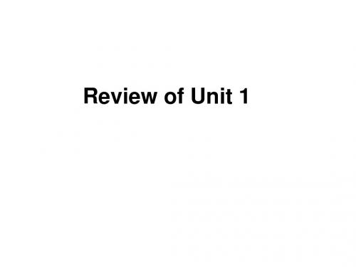 Review of Unit1