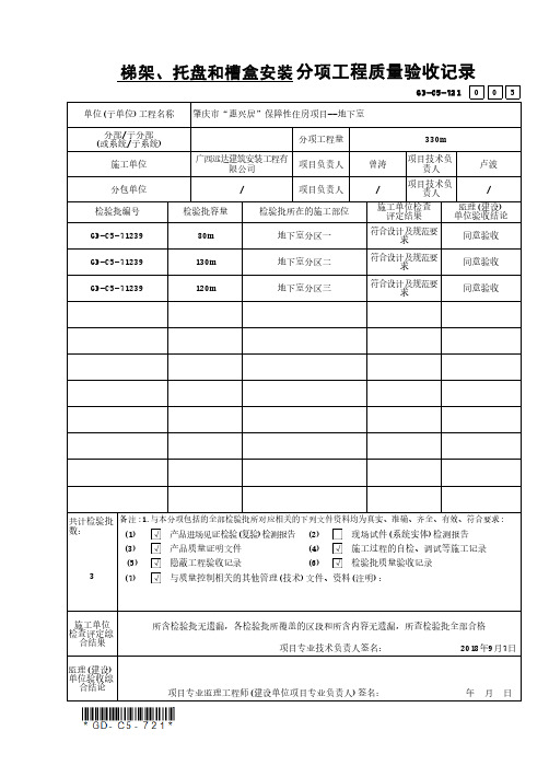 GD-C5-71239_梯架、托盘和槽盒安装检验批质量验收记录