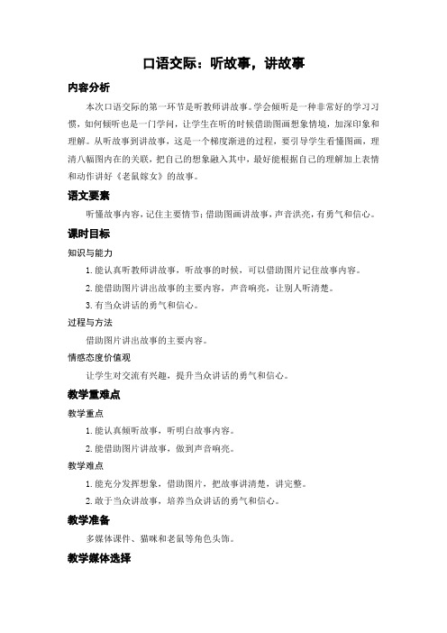 小学语文课件——口语交际：听故事,讲故事