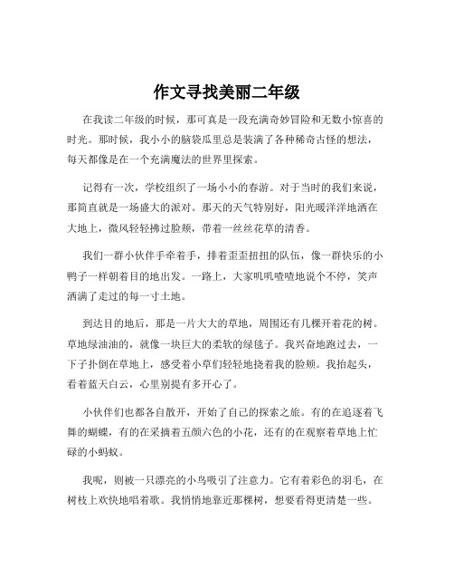 作文寻找美丽二年级