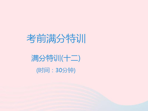 【最新】中考语文高分突破 满分特训12课件-人教级全册语文课件