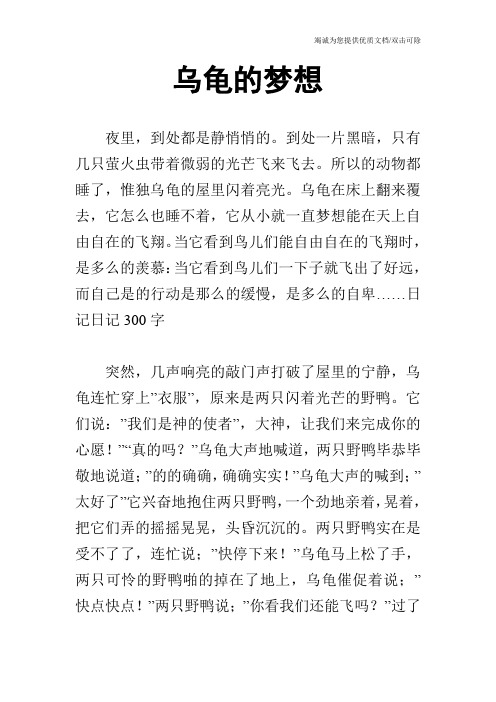 乌龟的梦想
