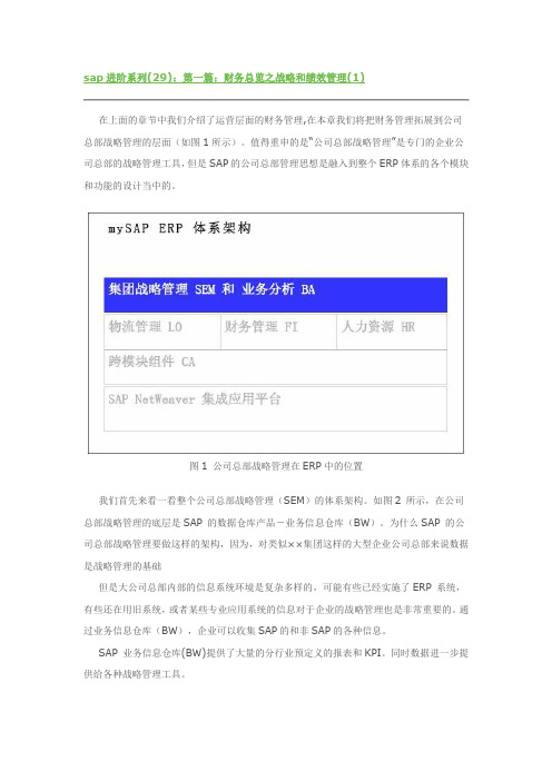 SAP进阶11-财务总览之战略和绩效管理