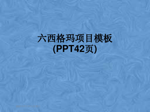 六西格玛项目模板(PPT42页)