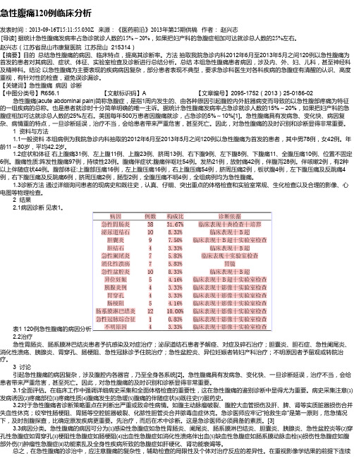 急性腹痛120例临床分析