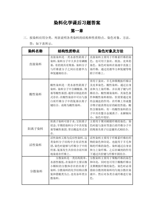 染料化学课后习题答案