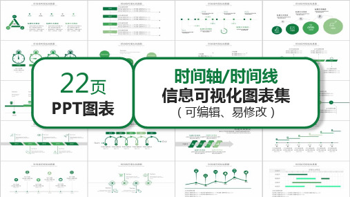 绿色时间轴信息可视化PPT图表集