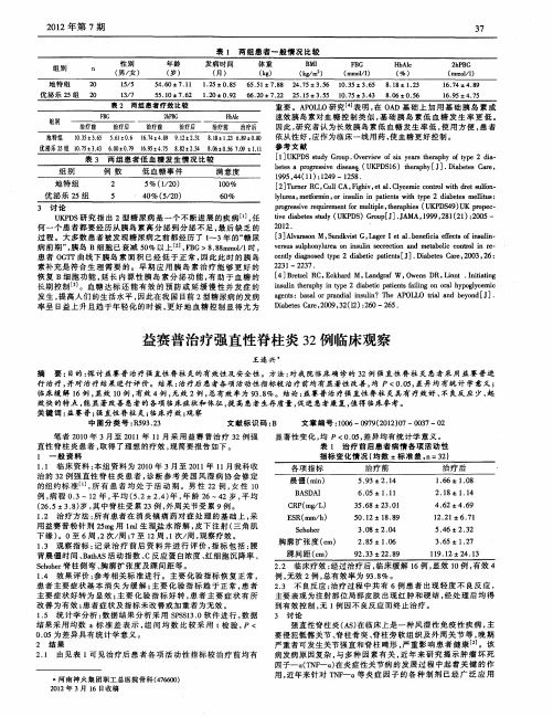 益赛普治疗强直性脊柱炎32例临床观察