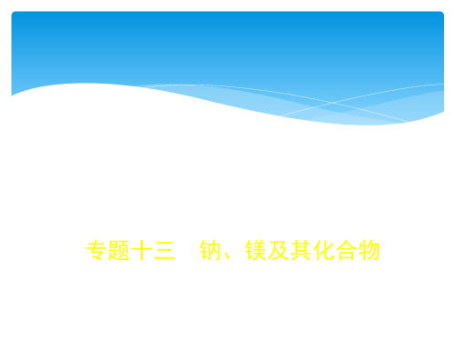 高考化学(5年高考+3年模拟)精品课件江苏专用版：专题十三 钠、镁及其化合物(共56张PPT)