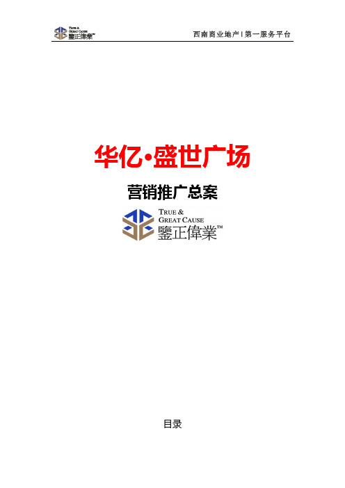 2013年华亿盛世广场项目营销推广总案116p