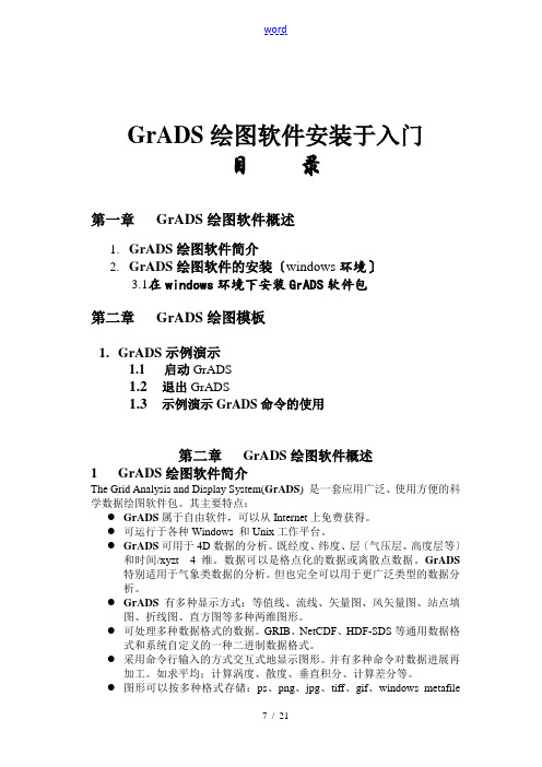 GrADS绘图软件安装及入门