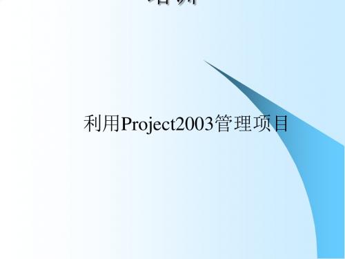 project培训课程(PPT 59张)