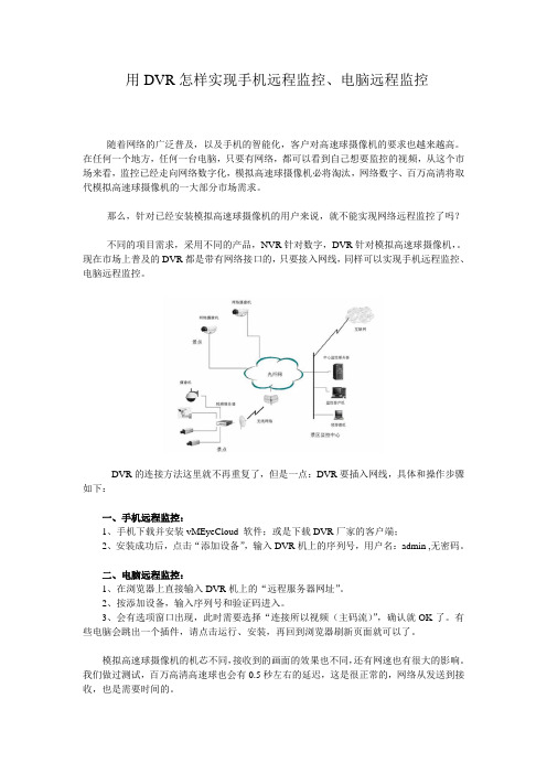 用DVR怎样实现手机远程监控、电脑远程监控