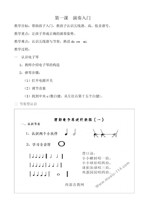 第一课电子琴入门