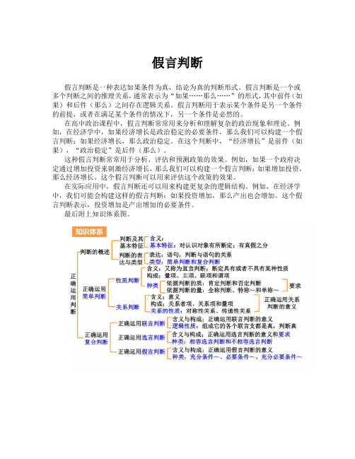 高中政治假言判断