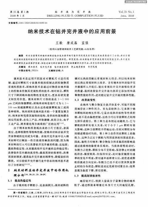 9 纳米技术在钻井完井液中的应用前景