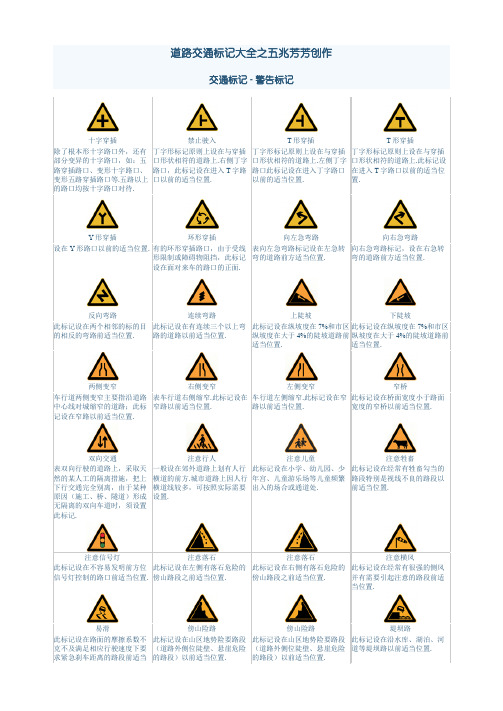 科目一科目四_交通标志图片大全