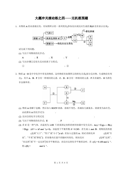 (xs) 第四章 大题冲关滚动练之四 无机框图题