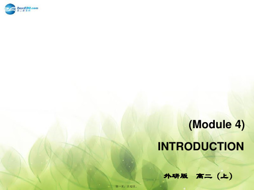 高中英语 Module 4 Carnival introduction课件 外研版必修5