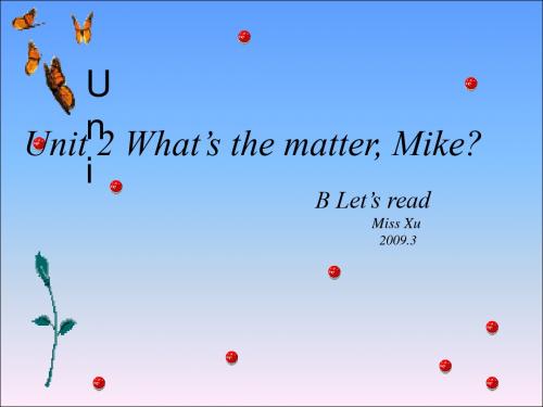 六年级英语what’s-the-matter-Mike课件3