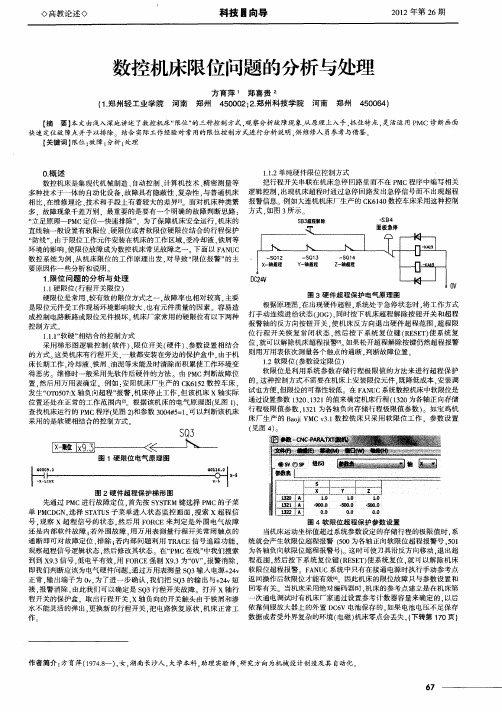 数控机床限位问题的分析与处理