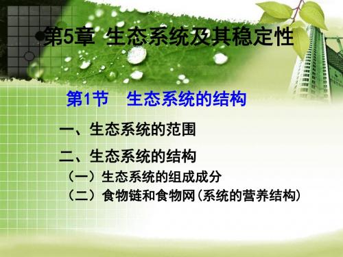 高中生物PPT课件必修3第5章 生态系统及其稳定性 第1节 生态系统的结构