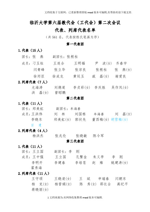 临沂大学第六届教代会工代会第二次会议