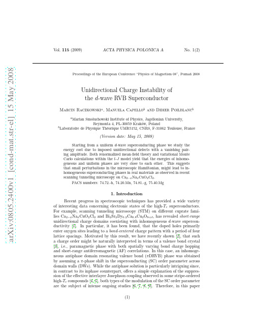 Unidirectional Charge Instability of the d-wave RVB Superconductor