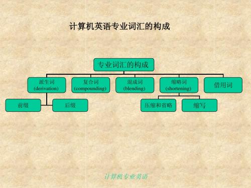 计算机专业英语词汇的构成和一些例子