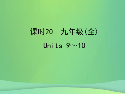 陕西省2019中考英语复习知识梳理课时20九全Units9_10课件【含答案】