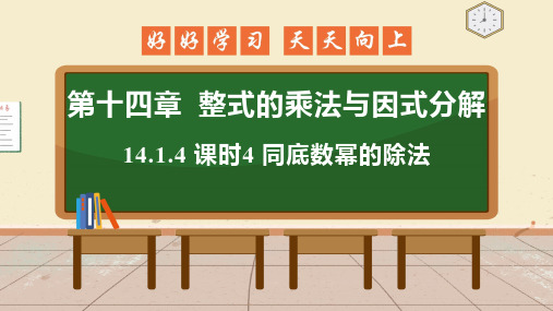 14.1.4 课时4 同底数幂的除法 课件 初中数学人教版八年级上册(2021年)