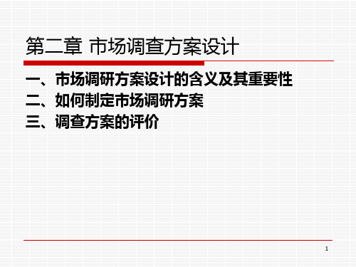 第二章 市场调查方案设计PPT课件
