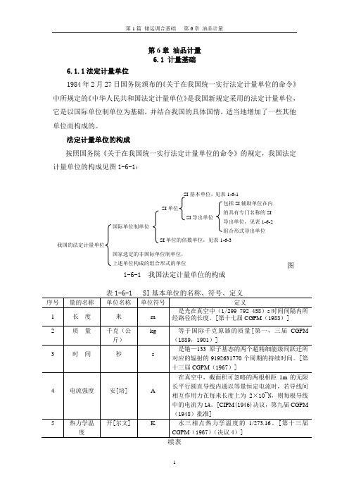 第1篇 第6章  油品计量