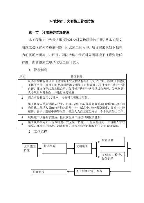 某体育中心工程环境保护、文明施工管理措施