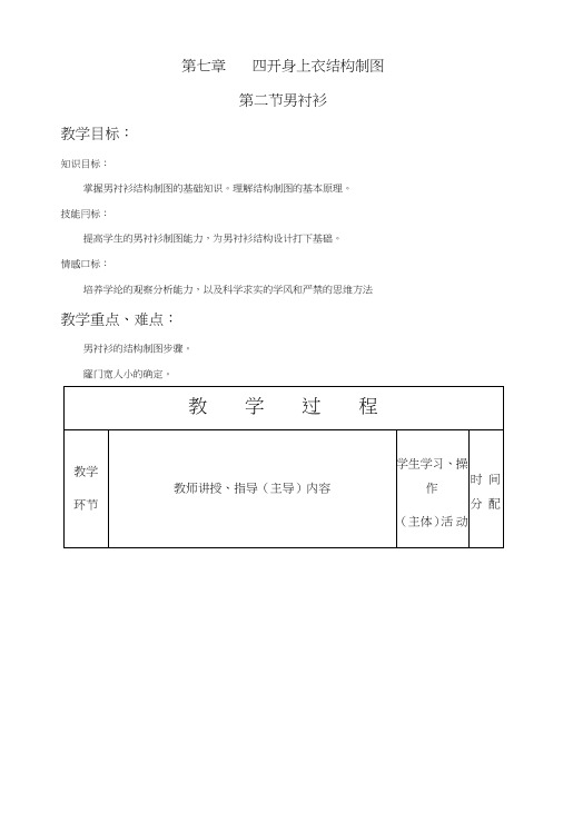 第七章第二节男衬衫(教案).doc