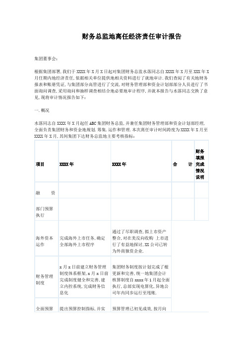 财务总监离任审计报告(2)