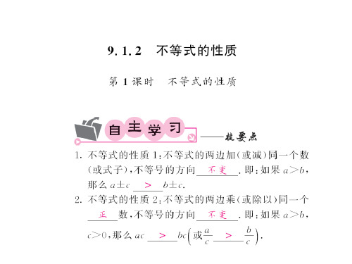 人教版数学《不等式与不等式组》上课课件1