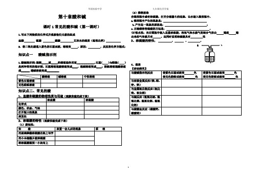 10.1《常见的酸和碱》学案1