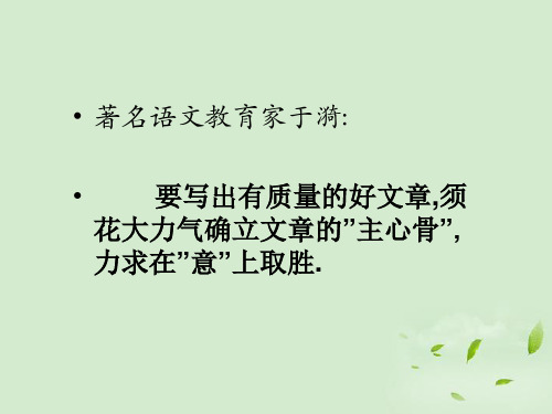 浙江省丽水市缙云县工艺美术学校高中语文 作文审题立意课件 苏教版必修1